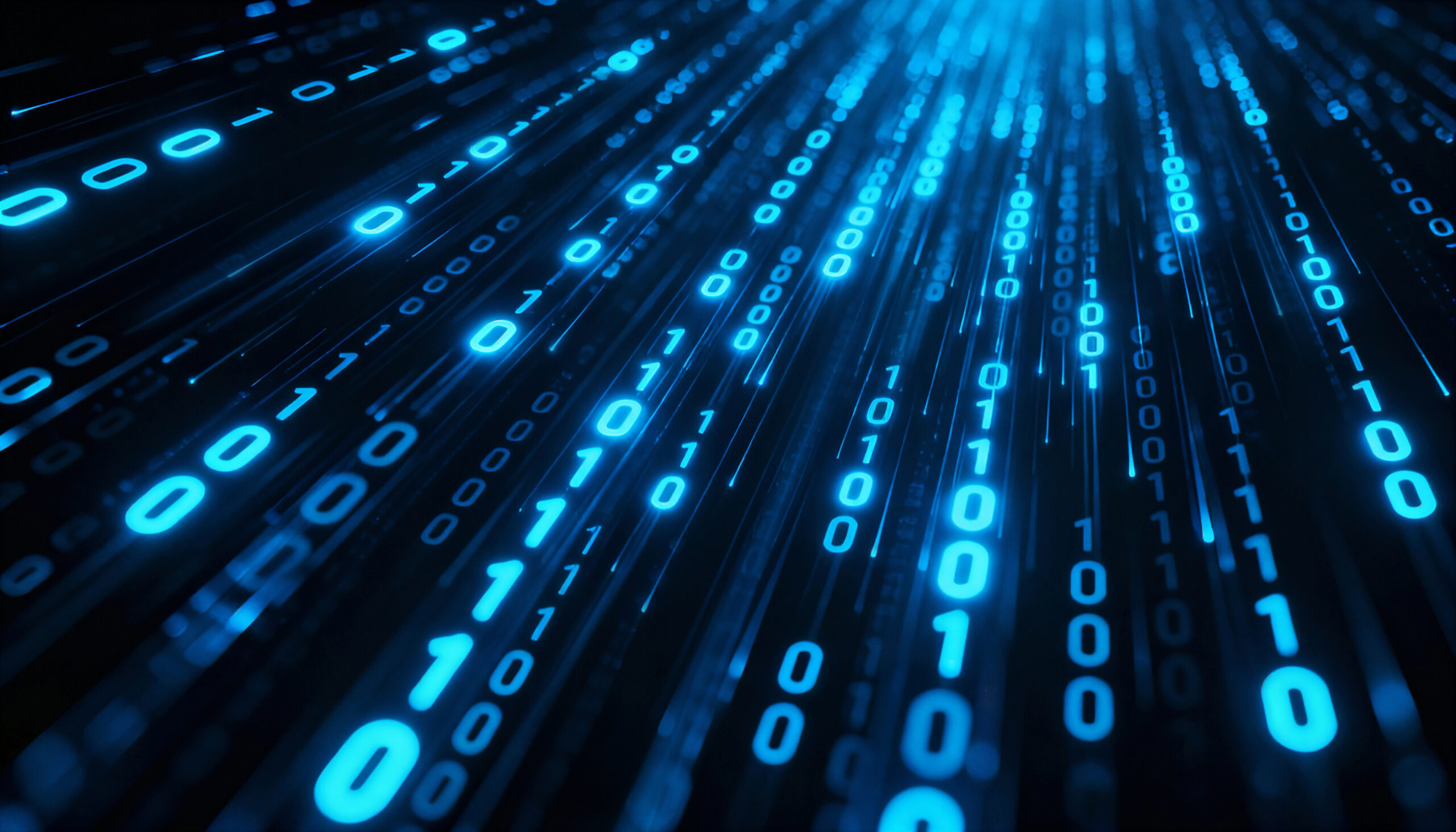 flux de code binaire numerique